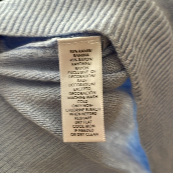 Loft Cornflower Blue Embellished Long Sleeve Top - Picture 4 of 4